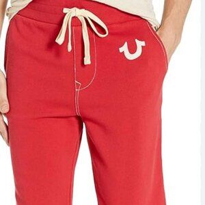 True Religion Men’s XL Classic Logo Jogger Sweatpants Puff Logo